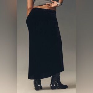 NWT Anthropologie Tilda Maxi Slip Skirt: Velvet Edition 1X
